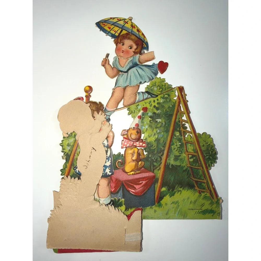 GGerman Pop Up Valentine Honeycomb Valentines Card Die Cut 3D Greeting Card READ